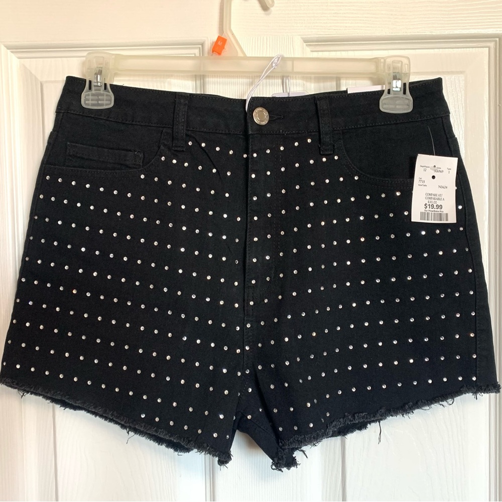 NWT women’s shorts with gem studs